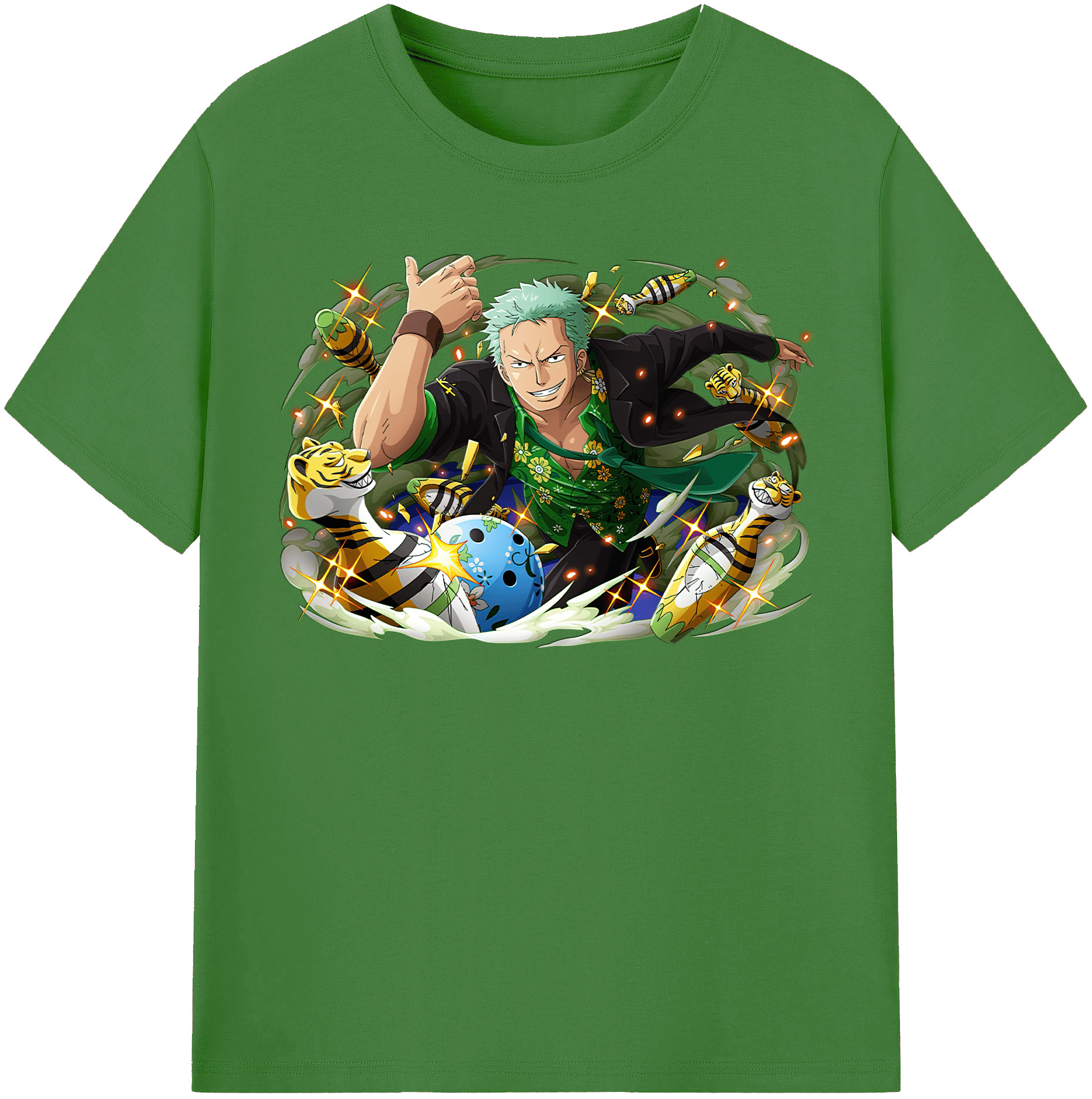 ワンピース ロロノア・ゾロ ONE PIECE Roronoa Zoro レディースカジュアルプリントTシャツ（綿100％）
